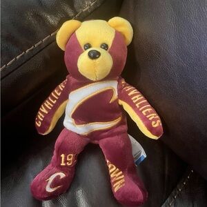Cavaliers Maroon and Yellow Stuffed Bear